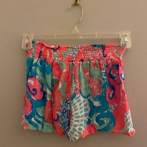 Lilly pulitzer flowy seashell shorts